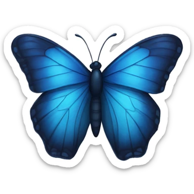 dark blue butterfly sticker