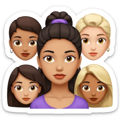 macho girl, different ones, different face size sticker