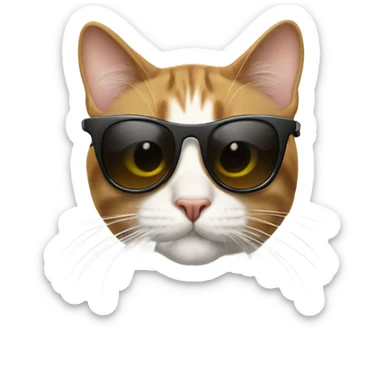 Cat with sunglasses sticker