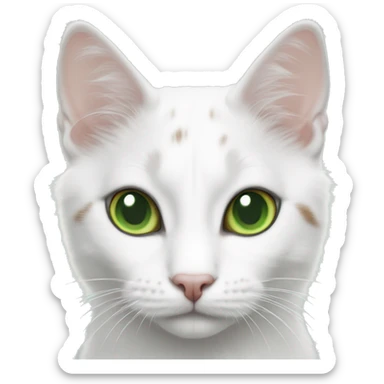 Turkish van white gray with green eyes  sticker
