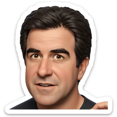 portrait of modern young male sticker