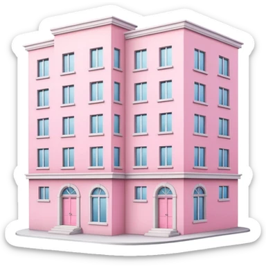 pink-apartment-building sticker