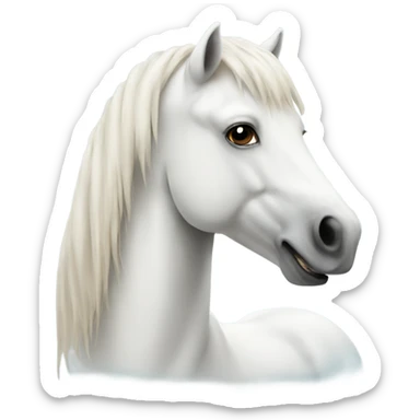 White Icelandic horse  sticker