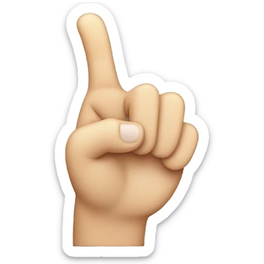 Make a emoji hand as the shape of someone doing a L with their hand  sticker