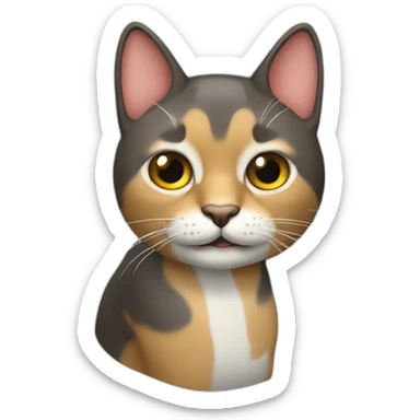 gato con lengua afuera sticker