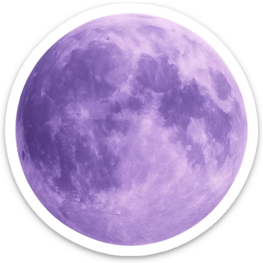 purple moon, digital illustration sticker