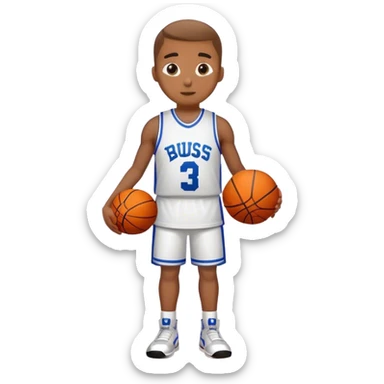 number 3 basketball jersey with BUDDIE written on back sticker