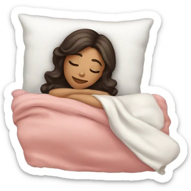 Coquette brunette girl sleeping  sticker