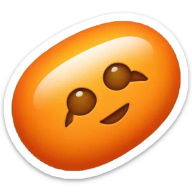 Oval orange pill sticker