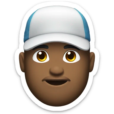 macho tech bro with beard and backwards hat sticker