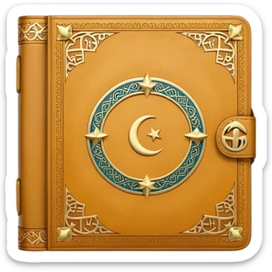 Closed Quran with the Islamic Symbol on it (moon and star) sticker