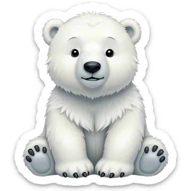 white polar bear from dolittle sticker