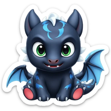 Emoj di night fury cute sticker