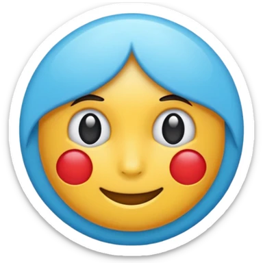 ✔️ crea este emoji pero en celezte sticker