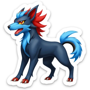 Luxray-Manectric-Houndoom-Pokémon-Fakémon-hybrid-creature sticker