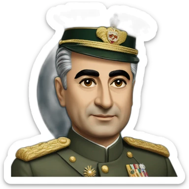 king Mohammad Reza Pahlavi  sticker