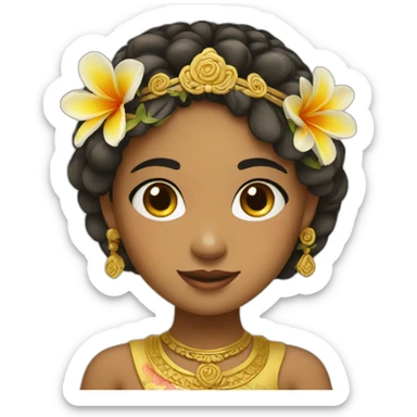 Balinese girl sticker