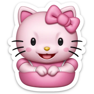 Hello Kitty laughing very hard 😂 sticker