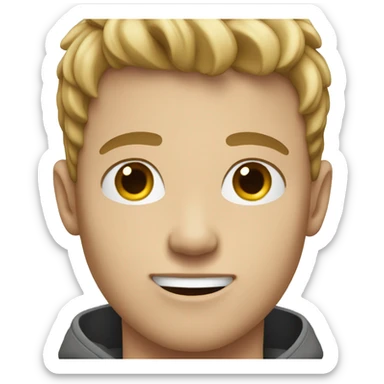 white male teen sticker