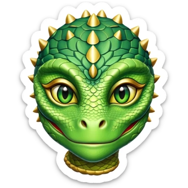 annunaki attractive female reptilian head sticker