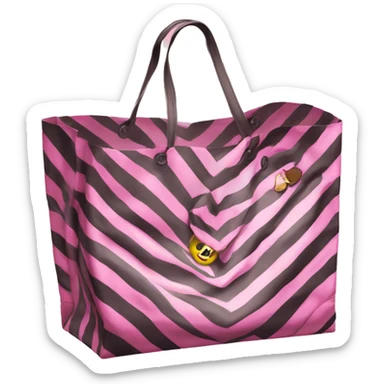 Pink striped shopping bag Victoria’s Secret sticker