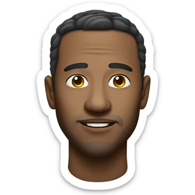 realistic portrait of a man no teeth sticker