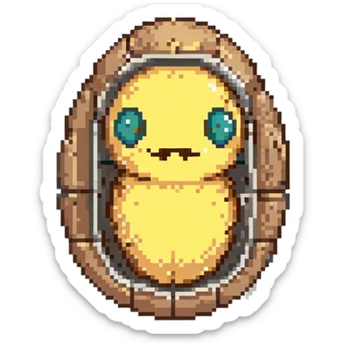 MRI parasitic embryo, digital, fetal small shape, eerie, horror, pupa, crystalis, in-utero, sea-life, siphonophore, polyp, Cnidaria, within egg, metamorphosis sticker