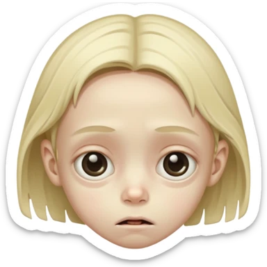 criança com corpo extremamente desnutrido sticker