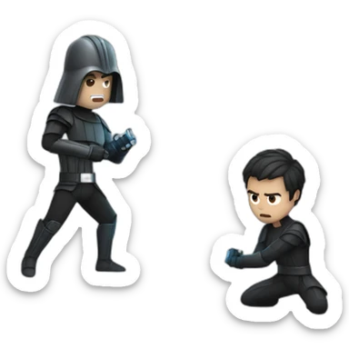 Lightsaber fight sticker