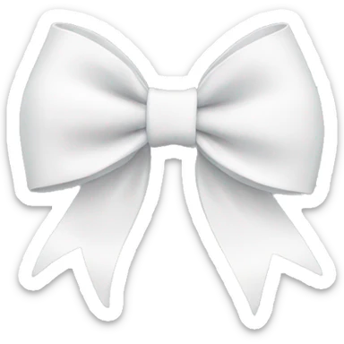 White bow sticker