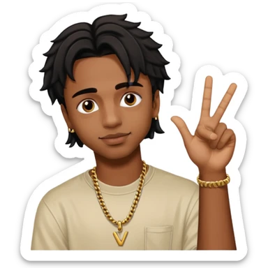 Playboi Carti YVL hand sign sticker