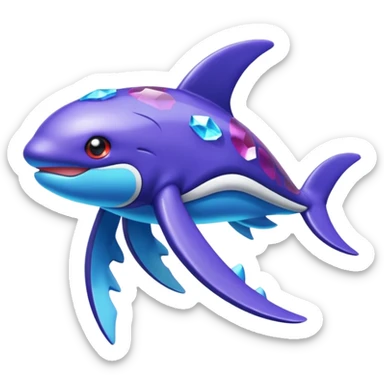 Pokemon legendary purple and cian crystal kyogre sticker