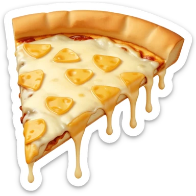 Slice of plain cheese pizza sticker