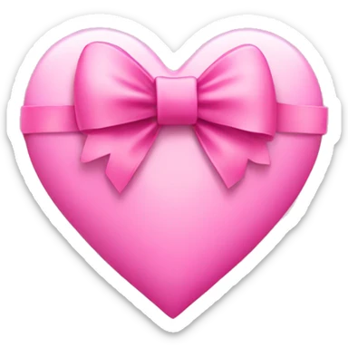 Pink heart with bows sticker