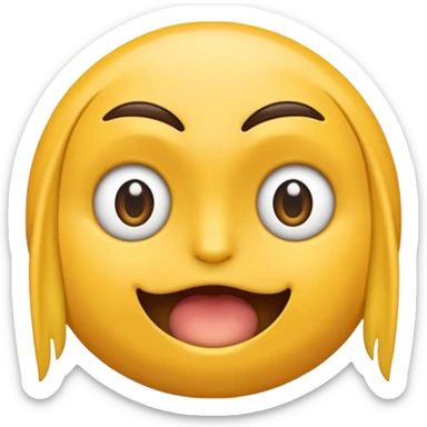 cara de emoji con hambre sticker