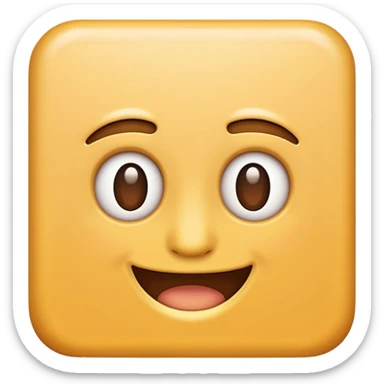 A white reactangle wall and face has this emoji :) sticker