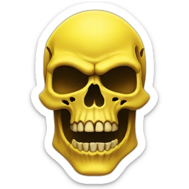 skeletor yellow skull sticker