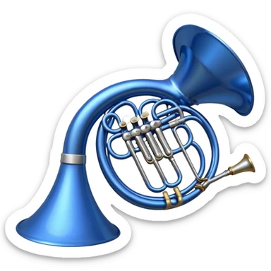 i want an emoji of a blue french horn music sticker