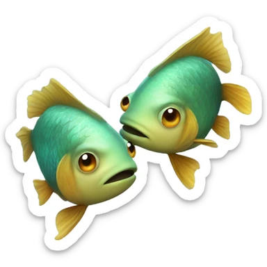 Pisces two fish sticker