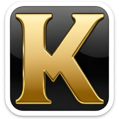 letter N in black and gold sticker