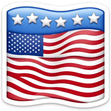 US flag turned upside down with stars on bottom sticker