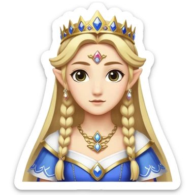 Princess Zelda with blonde hair and royal dress sticker