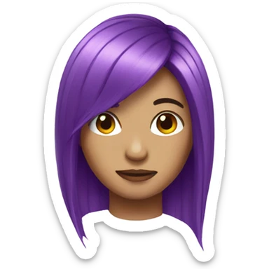 Purple hair  sticker