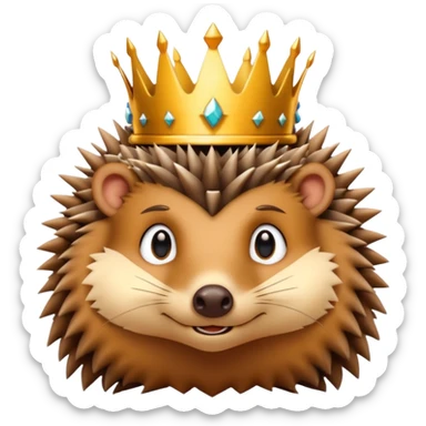 king hedgehog sticker