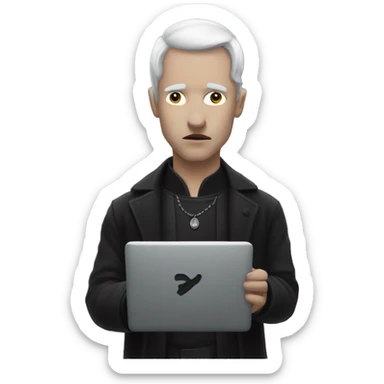 black mirror gothic sticker