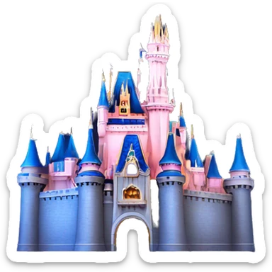 disney castle emoji with fireworks  sticker