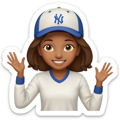 create a hiphop dance girl emoji sticker
