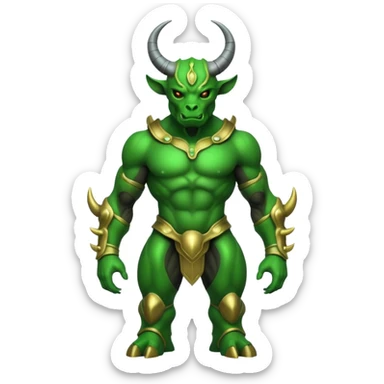 Alien minotaur sticker