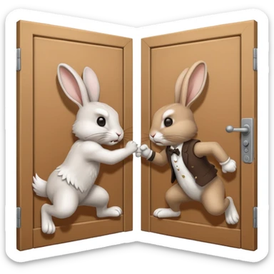 I want the alliance leader to kick me out of the alliance and close the door, so that they both look like rabbits. sticker
