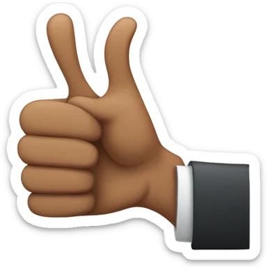 thumbs up and fingers crossed sticker